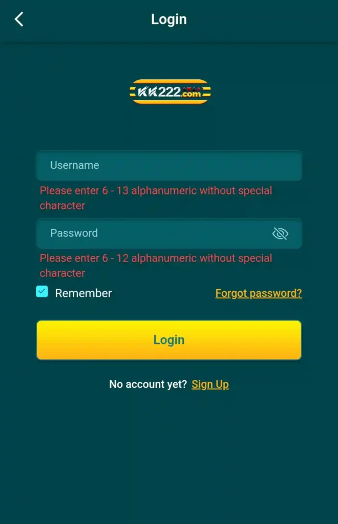 KK222 game Login