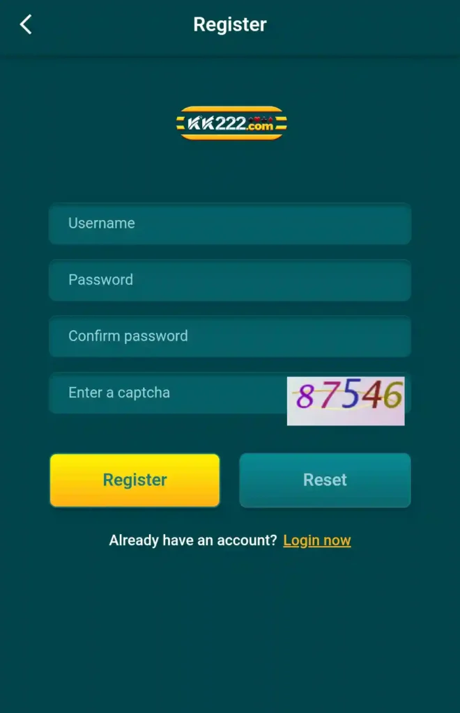 Kk222 game register